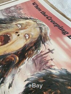 Zombie Creeping Flesh UK Quad LINEN BACKED (1980) Original Film Poster