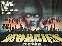 Zombies Dawn Of The Dead Original UK Movie Quad (1978) George A. Romero