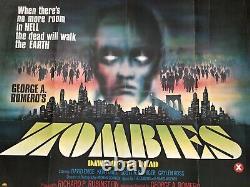 Zombies Dawn Of The Dead Original UK Movie Quad (1978) George A. Romero