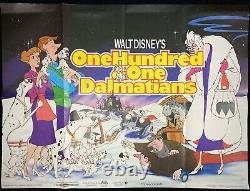 101 Dalmatians Original Quad Affiche De Cinéma Walt Disney Release