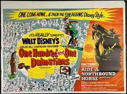 101 Dalmatiens / Montez un cheval en direction du nord Affiche originale de film Disney format quad