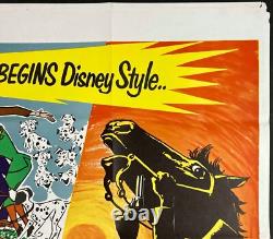 101 Dalmatiens / Montez un cheval en direction du nord Affiche originale de film Disney format quad