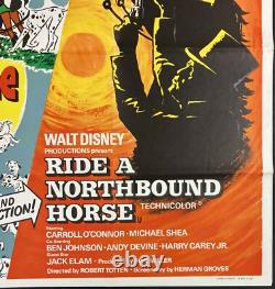 101 Dalmatiens / Montez un cheval en direction du nord Affiche originale de film Disney format quad