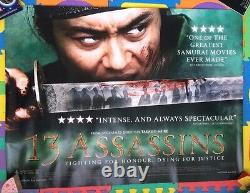 13 Assassins 2010 Affiche de cinéma originale du Royaume-Uni Quad Très rare Enroulée Takashi Miike