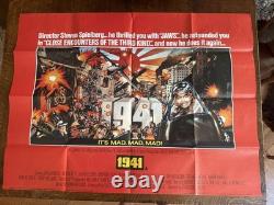 1941 un film de Steven Spielberg (1979) RARE ORIG. AFFICHE QUAD UK 70s 30 X 40