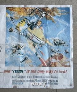 1967 Vous ne vivez que deux fois Affiche du film James Bond 007 Quad 36 x 27 Sortie des années 80