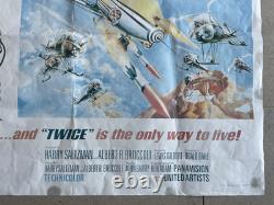 1967 Vous ne vivez que deux fois Affiche du film James Bond 007 Quad 36 x 27 Sortie des années 80