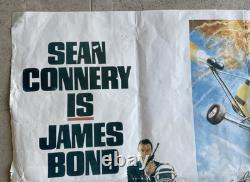 1967 Vous ne vivez que deux fois Affiche du film James Bond 007 Quad 36 x 27 Sortie des années 80