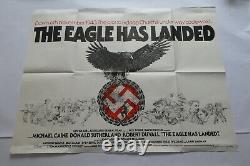 1976 L'aigle A Atterri Michael Caine Original Premier Numéro Affiche De Cinéma Uk Quad
