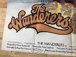 1979 The Wanderers Affiche Originale Britannique De Quad Quad Film Vg Plié Cinéma Des Années 1970