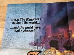 1979 The Wanderers Affiche Originale Britannique De Quad Quad Film Vg Plié Cinéma Des Années 1970