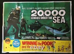 20.000 Leagues Under The Sea Original Quad Movie Poster Disney Kirk Douglas 1954