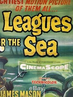 20,000 Leagues Under The Sea Quad Original Affiche Du Film Entoilée Disney