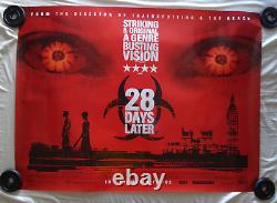 28 jours plus tard (2002) Affiche originale du cinéma britannique en quad (Danny Boyle)