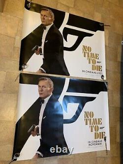 2x Pas De Temps Pour Mourir Poster Quad Movie Rare Novembre & 2021 Original James Bond 007