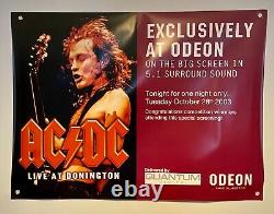 AC-DC en direct à Donington Affiche originale UK Quad EXCLUSIVEMENT AU CINÉMA ODEON Rare