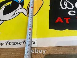 AFFICHE DE CINÉMA QUAD ORIGINALE DES CARTOONS WALT DISNEY PRODUCTIONS DES ANNÉES 1940 30x40