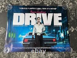 AFFICHE DOUBLE FACE DE 30x40 POUCES DU FILM 'DRIVE' AVEC RYAN GOSLING ET CAREY MULLIGAN SORTI EN 2011