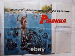 AFFICHE PIRANHA 1978 UK QUAD ORIGINAL VINTAGE 30x40 DE JOE DANTE