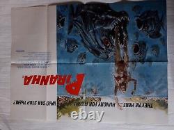 AFFICHE PIRANHA 1978 UK QUAD ORIGINAL VINTAGE 30x40 DE JOE DANTE