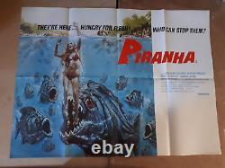 AFFICHE PIRANHA 1978 UK QUAD ORIGINAL VINTAGE 30x40 DE JOE DANTE