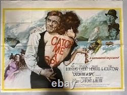 ATTRAPEZ-MOI UN ESPION UK QUAD (30x 40) AFFICHE VINTAGE ORIGINALE 1971 DOUGLAS