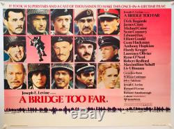 A Bridge Too Far Royaume-uni British Quad (1977) Film Affiche Originale
