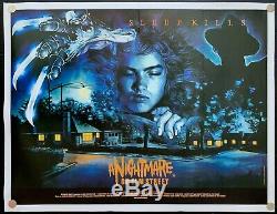 A Nightmare On Elm Street 1984 Original Affiche Du Film Britannique Quad Entoilée