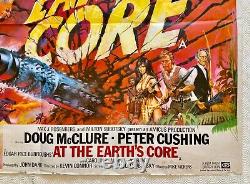 À The Earth's Core Original 1976 Quad Film Poster Mcclure Cushing Chantrell Art