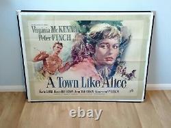 A Town Like Alice (1956) Rare Poster De Cinéma Quad Original Nevil Shute Ww2 Dramatique