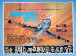 Aéroport 1975 (1974) affiche quad originale britannique Charlton Heston, Karen Black