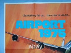Aéroport 1975 (1974) affiche quad originale britannique Charlton Heston, Karen Black