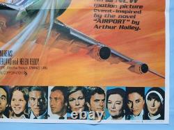 Aéroport 1975 (1974) affiche quad originale britannique Charlton Heston, Karen Black
