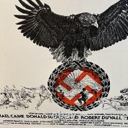 Affiche British Quad du film THE EAGLE HAS LANDED 1976 doublée en lin.