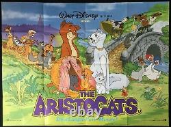 Affiche De Cinéma Aristocats Quad D'origine Walt Disney Early Rr