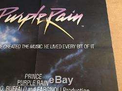 Affiche De Cinéma Cinématographique Britannique Quad Original 1984 Purple Rain