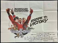 Affiche De Cinéma D'escape To Victory Michael Caine Stallone Pele 1981