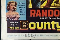 Affiche De Cinéma De Bounty Hunter Original Quad Randolph Scott 1954 Western Very Rare