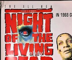 Affiche De Cinéma De La Nuit Des Vivants Quad Original George A. Romero Horror 1993
