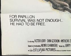 Affiche De Cinéma De Papillon Original Quad Tom Jung Steve Mcqueen 1973