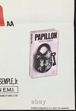 Affiche De Cinéma De Papillon Original Quad Tom Jung Steve Mcqueen 1973