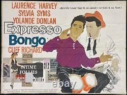 Affiche De Cinéma Expresso Bongo Original Quad Cliff Richard Val Guest 1959