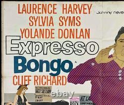 Affiche De Cinéma Expresso Bongo Original Quad Cliff Richard Val Guest 1959
