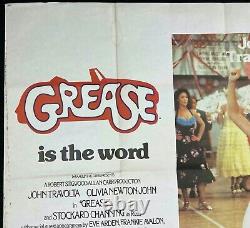 Affiche De Cinéma Grease Quad Originale John Travolta Olivia Newton John 1978