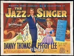 Affiche De Cinéma Jazz Singeroriginal Quad Peggy Lee Danny Thomas Michael Curtiz 1952