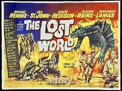 Affiche De Cinéma Lost World Original Quad Irwin Allen Michael Rennie 1960