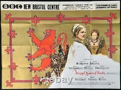 Affiche De Cinéma Mary Queen Of Scots Original Quad Vanessa Redgrave Abc Bristol 1971