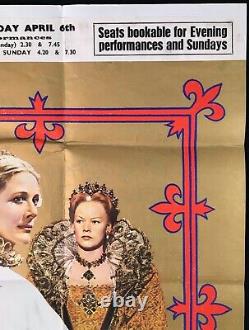 Affiche De Cinéma Mary Queen Of Scots Original Quad Vanessa Redgrave Abc Bristol 1971