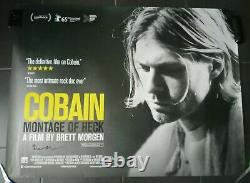Affiche De Cinéma Montage Of Heck Originalquad Kurt Cobain Signée Par Le Réalisateur