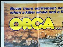 Affiche De Cinéma Orca The Killer Whale Original Quad Richard Harris 1977